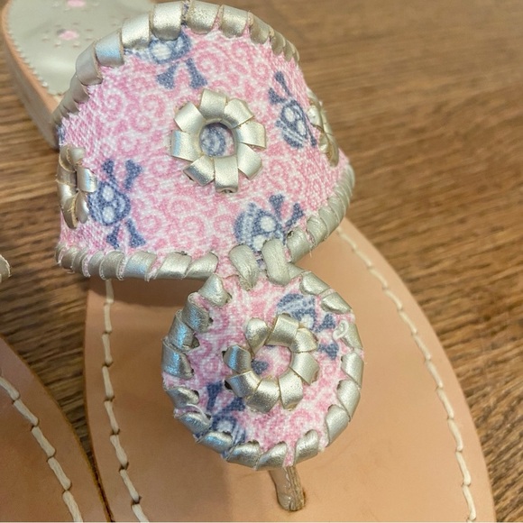 Jack Rogers | Women's Leather Pink Jacks Pirate Thong Sandal in Pink SIZE 7 - Picture 7 of 12